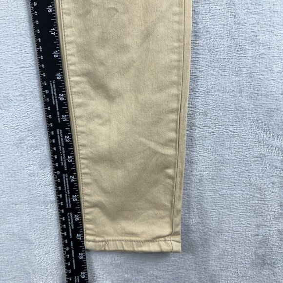 VIP Skinny Jeans Womens Size 13/14 Mid Rise Flat Front Five Design Pockets Khaki - Picture 8 of 10